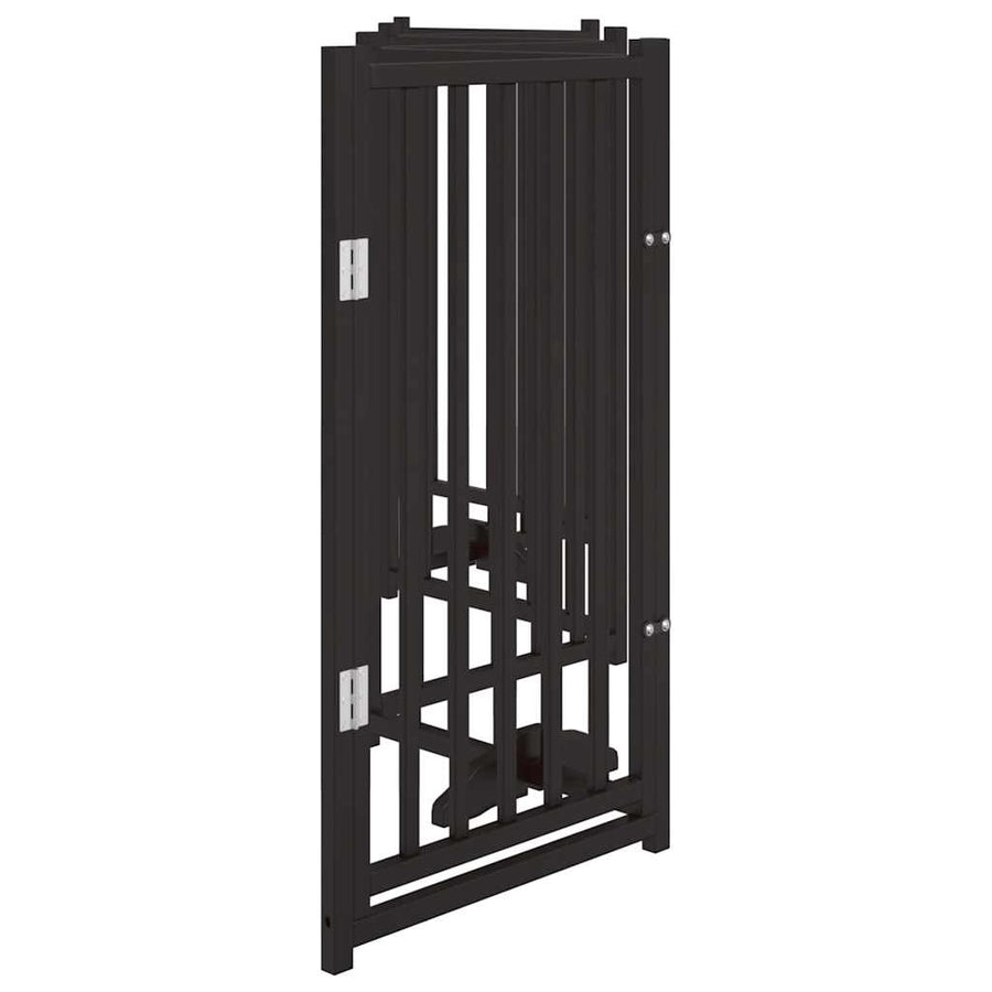 Hondenhek Inklapbaar 6 Panelen 300 Cm Massief Vurenhout 50 x 90 x 2 cm Zwart