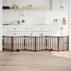 Hondenhek inklapbaar 300 cm massief vurenhout bruin eiken