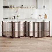 Hondenhek 320cm massief vurenhout bruin eik