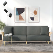 Slaapbank donkergrijs 224x89x70 cm