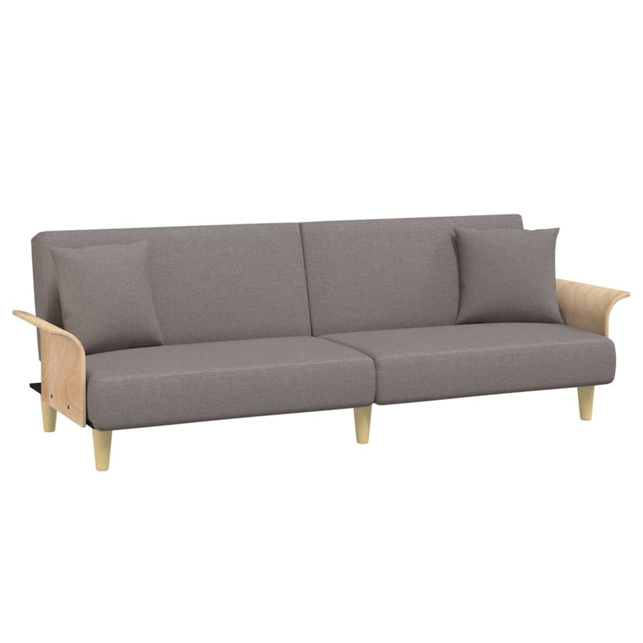 Slaapbank Met Armleuningen Stof Taupe