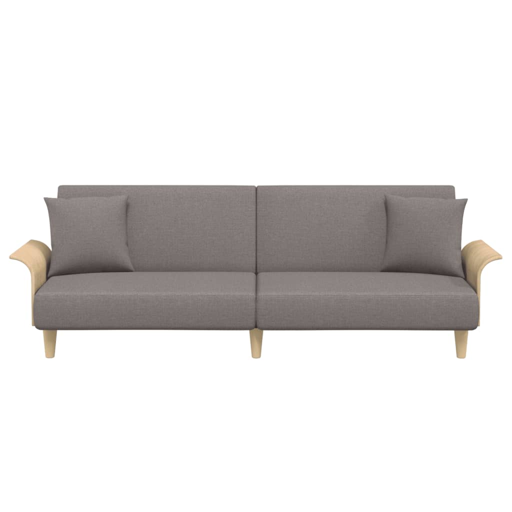 Slaapbank Met Armleuningen Stof Taupe
