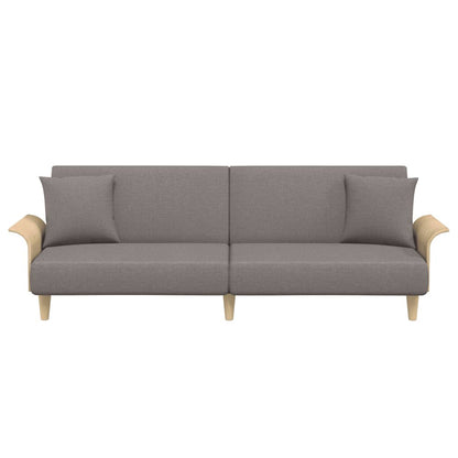 Slaapbank Met Armleuningen Stof Taupe