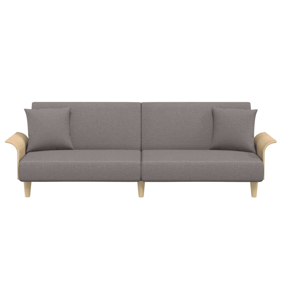 Slaapbank Met Armleuningen Stof Taupe