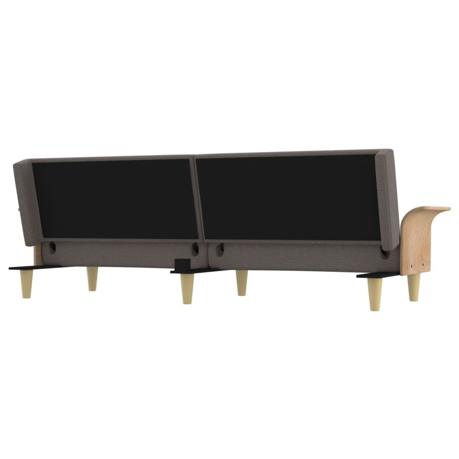 Slaapbank Met Armleuningen Stof Taupe
