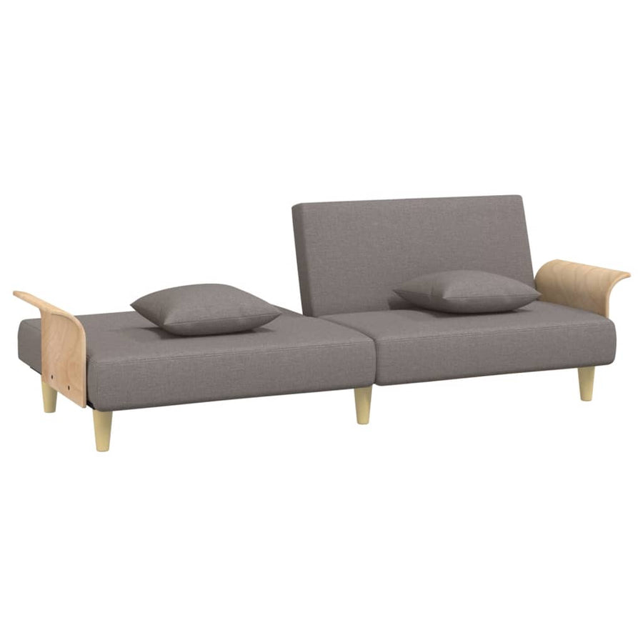 Slaapbank Met Armleuningen Stof Taupe