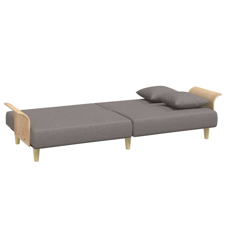 Slaapbank Met Armleuningen Stof Taupe
