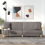 Slaapbank stof taupe 224x89x70 cm