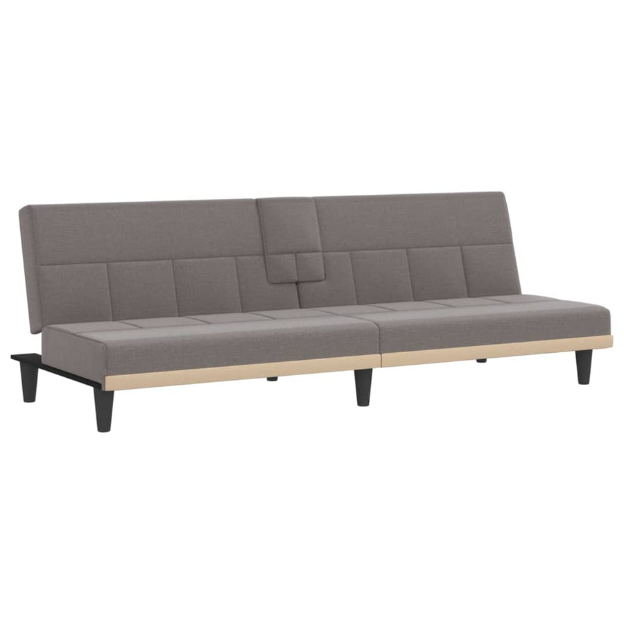 Slaapbank Met Bekerhouders Stof Taupe