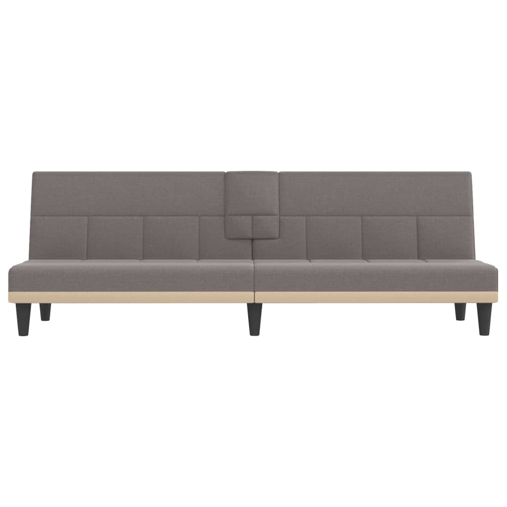 Slaapbank Met Bekerhouders Stof Taupe