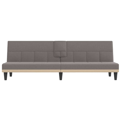 Slaapbank Met Bekerhouders Stof Taupe