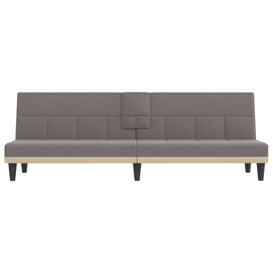 Slaapbank Met Bekerhouders Stof Taupe