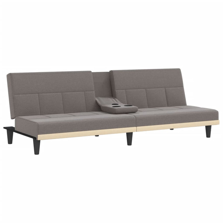 Slaapbank Met Bekerhouders Stof Taupe