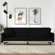 Slaapbank stof zwart 220x89x70 cm