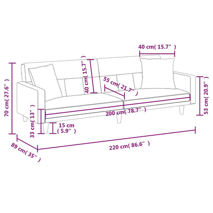 Slaapbank Met Kussens Stof Kleurig Crème