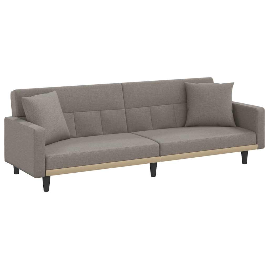 Slaapbank Met Kussens Stof Taupe