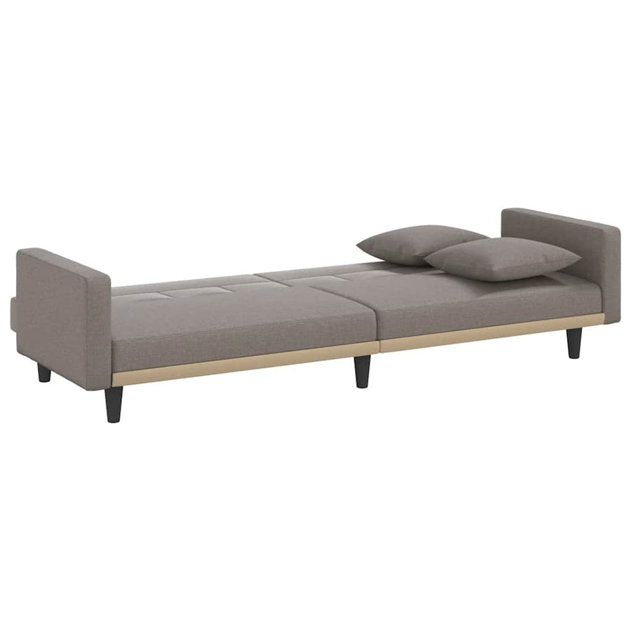 Slaapbank Met Kussens Stof Taupe