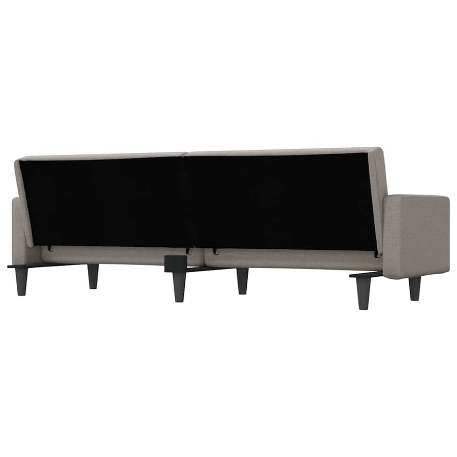 Slaapbank Met Kussens Stof Taupe