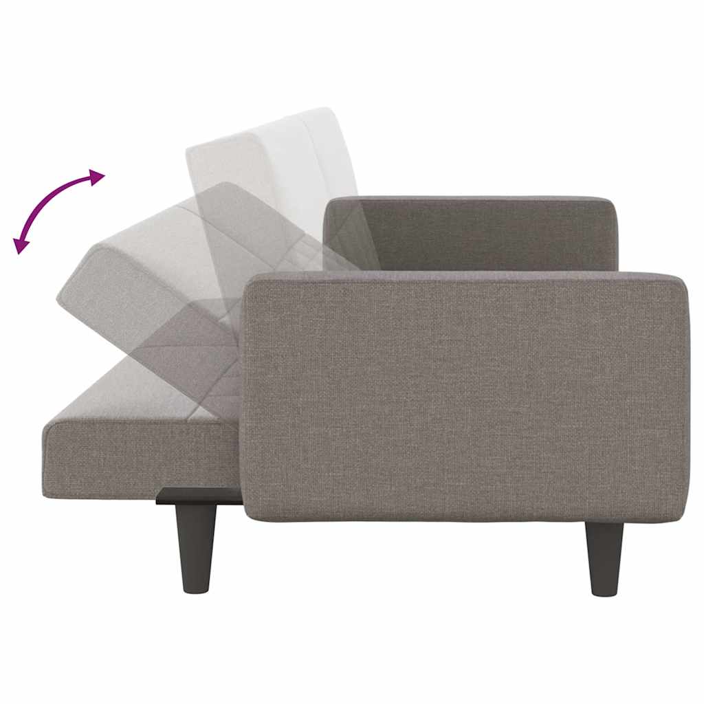 Slaapbank Met Kussens Stof Taupe