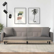 Slaapbank stof taupe met kussens