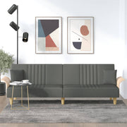 Slaapbank donkergrijs stof 224x89x70 cm