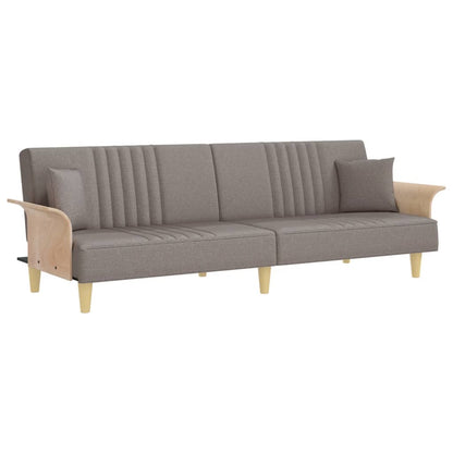 Slaapbank Met Armleuningen Stof Taupe