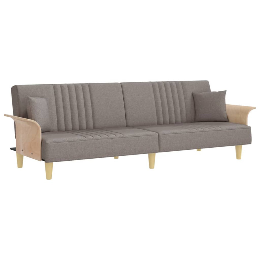 Slaapbank Met Armleuningen Stof Taupe