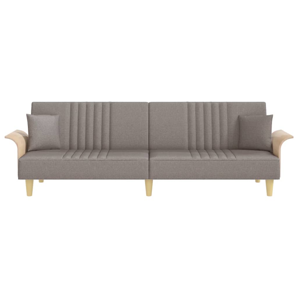 Slaapbank Met Armleuningen Stof Taupe
