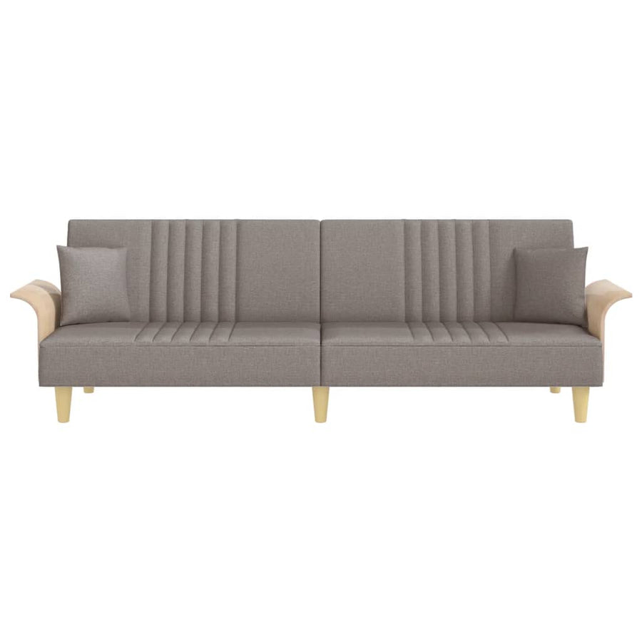 Slaapbank Met Armleuningen Stof Taupe