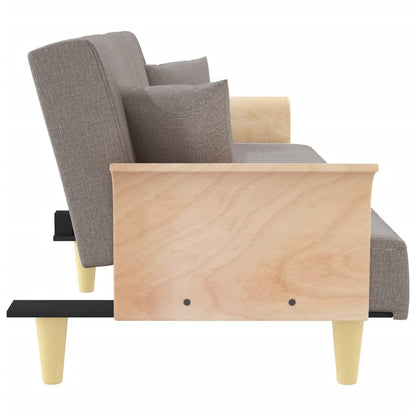 Slaapbank Met Armleuningen Stof Taupe