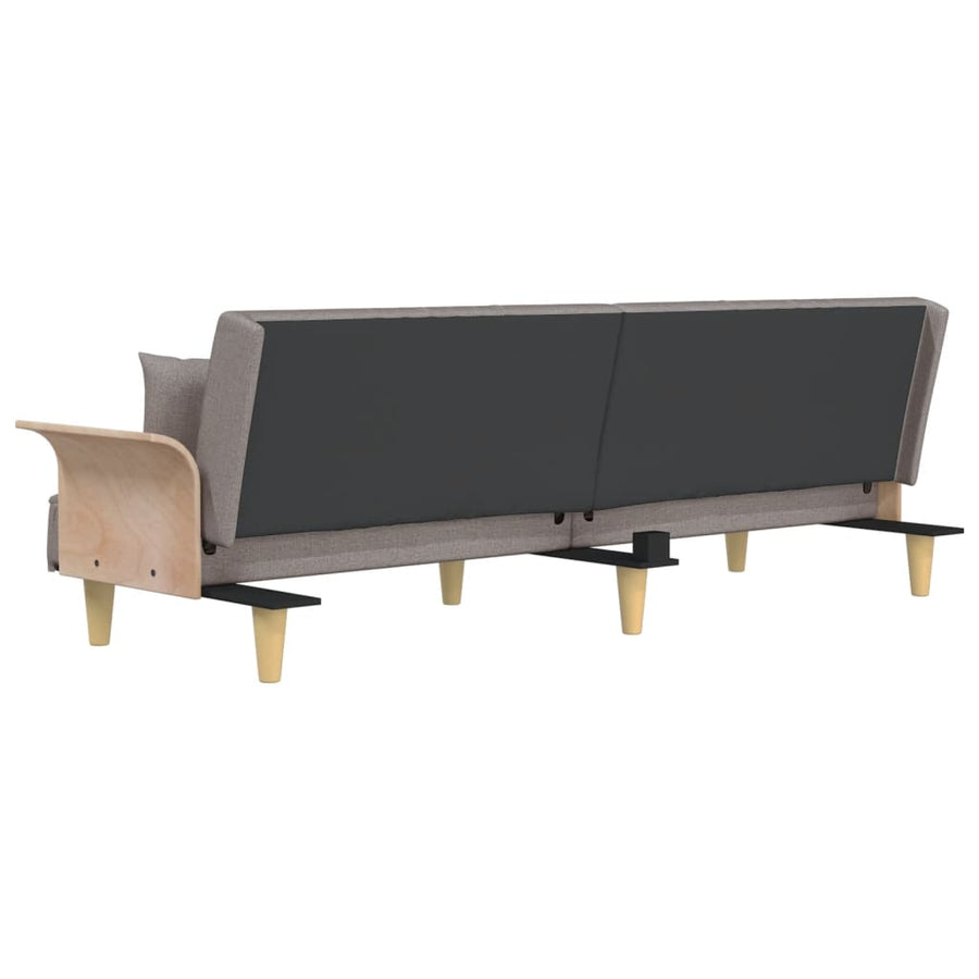 Slaapbank Met Armleuningen Stof Taupe
