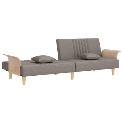 Slaapbank Met Armleuningen Stof Taupe