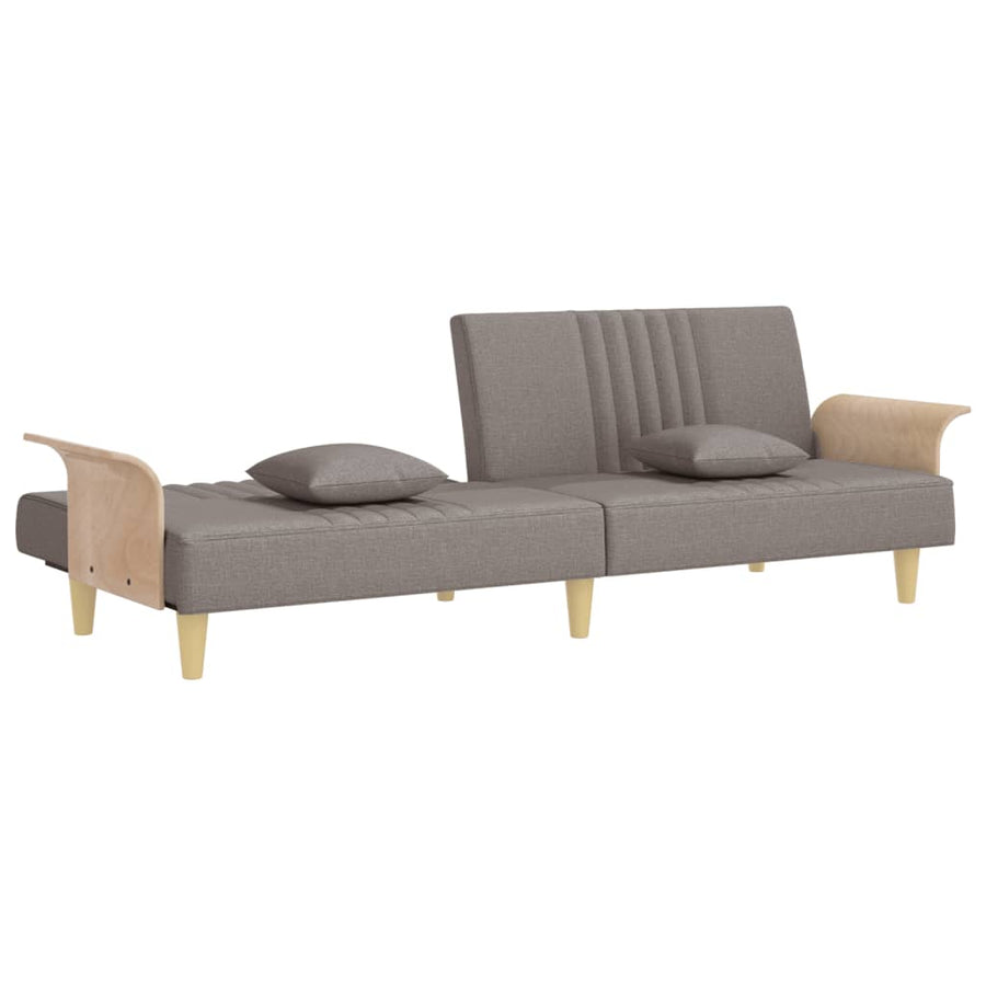 Slaapbank Met Armleuningen Stof Taupe