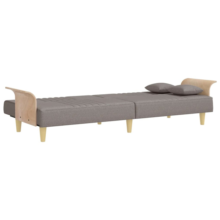 Slaapbank Met Armleuningen Stof Taupe