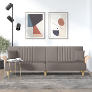 Slaapbank stof taupe 224x89x70 cm