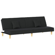 Slaapbank stof zwart 200x89x70 cm
