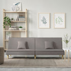 Slaapbank stof taupe 200x89x70 cm