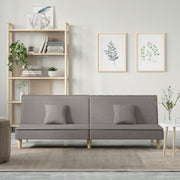 Slaapbank stof taupe 200x89x70 cm