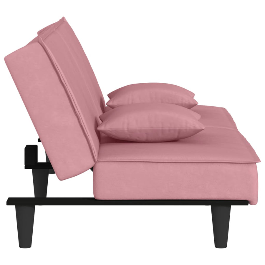 Slaapbank Fluweel Roze