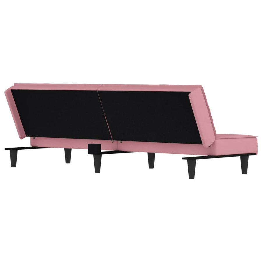Slaapbank Fluweel Roze