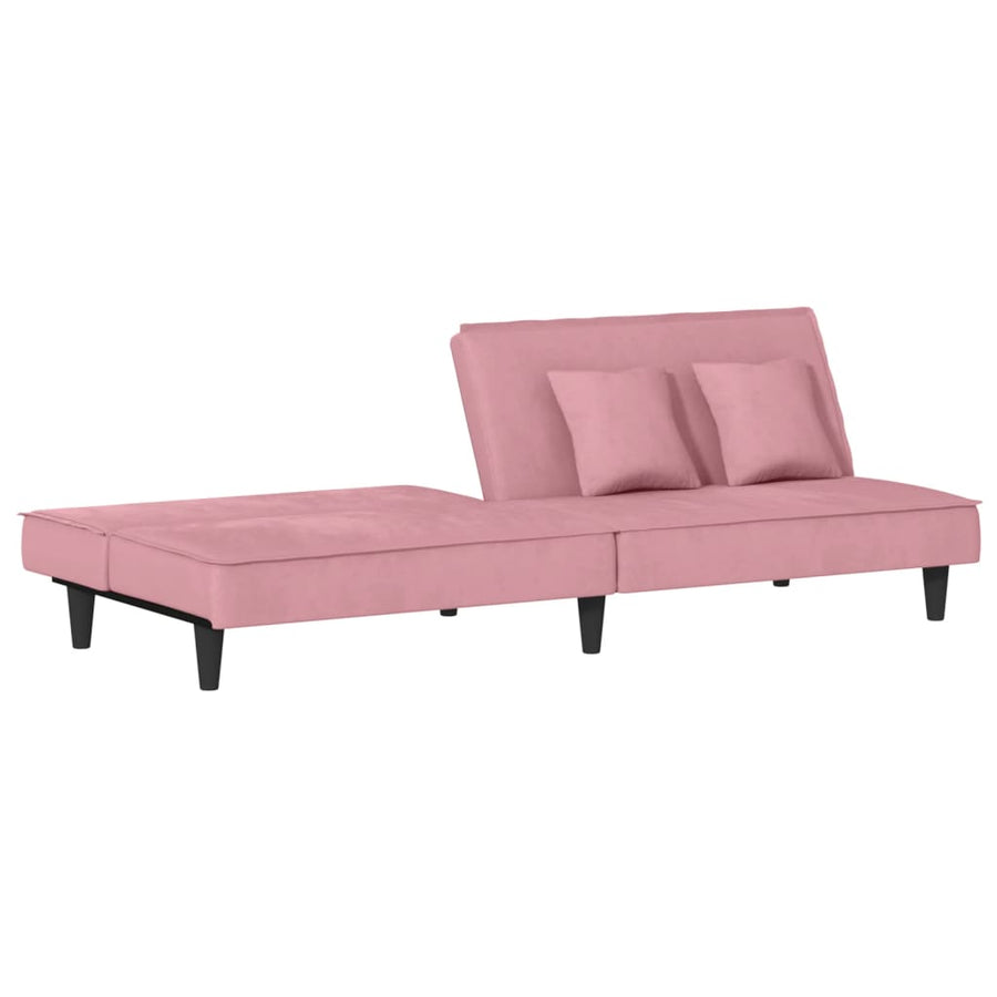 Slaapbank Fluweel Roze
