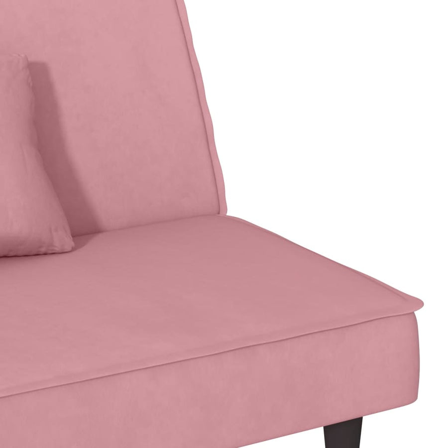 Slaapbank Fluweel Roze