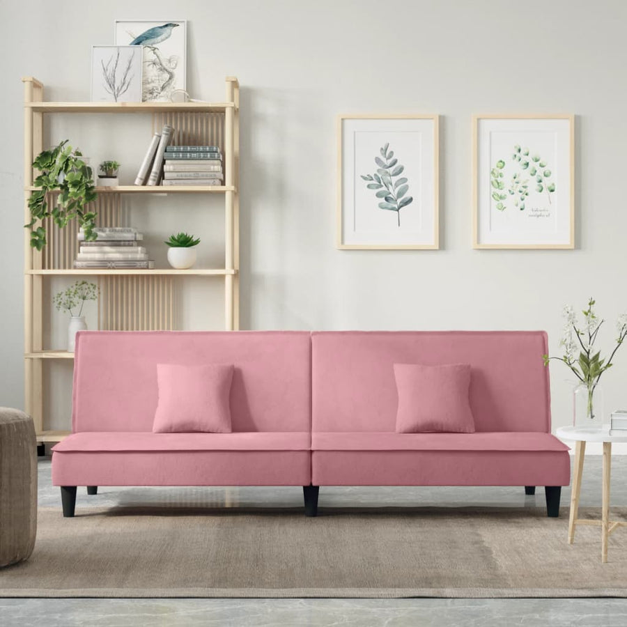 Slaapbank Fluweel Roze