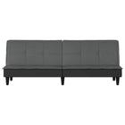 Slaapbank donkergrijs stof 200x89x70 cm