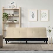 Slaapbank stof crèmekleurig 200x89x70 cm