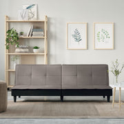 Slaapbank stof taupe 200x89x70 cm