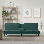 Slaapbank 200x89x70 cm fluweel donkergroen