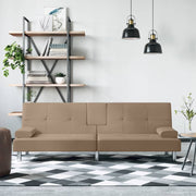 Slaapbank kunstleer cappuccino 200x89x70 cm