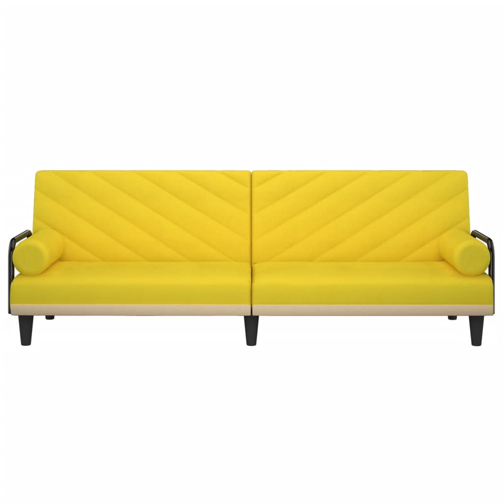 Slaapbank Met Armleuningen Stof Geel