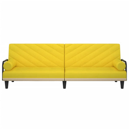 Slaapbank Met Armleuningen Stof Geel